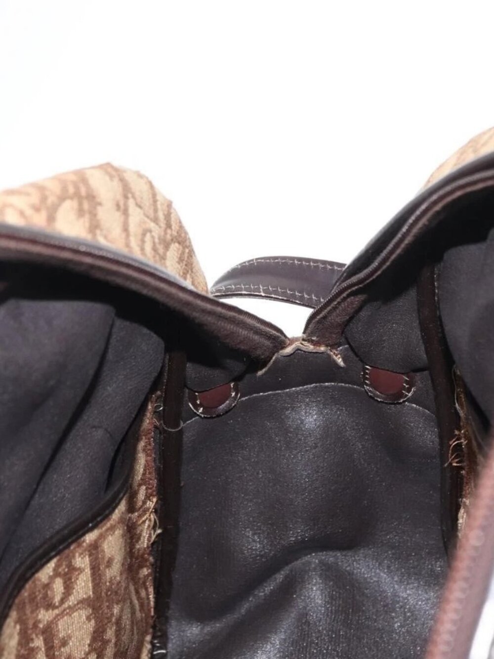 Christian Dior Trotter Canvas Shoulder Bag Brown Auth 156003 - Picture 12 of 16